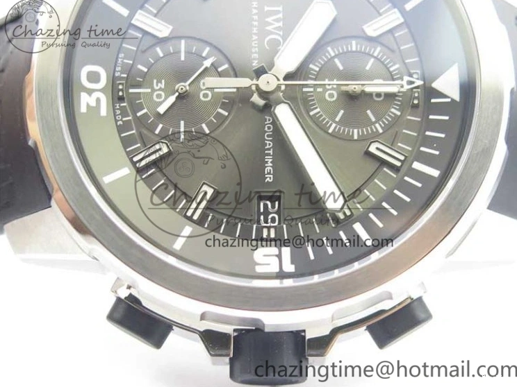 MIROTIME 0110 Aquatimer Chrono IW376803 V6F 1:1 Best Edition Gray Dial on Rubber Strap A FlexibleFit 7153